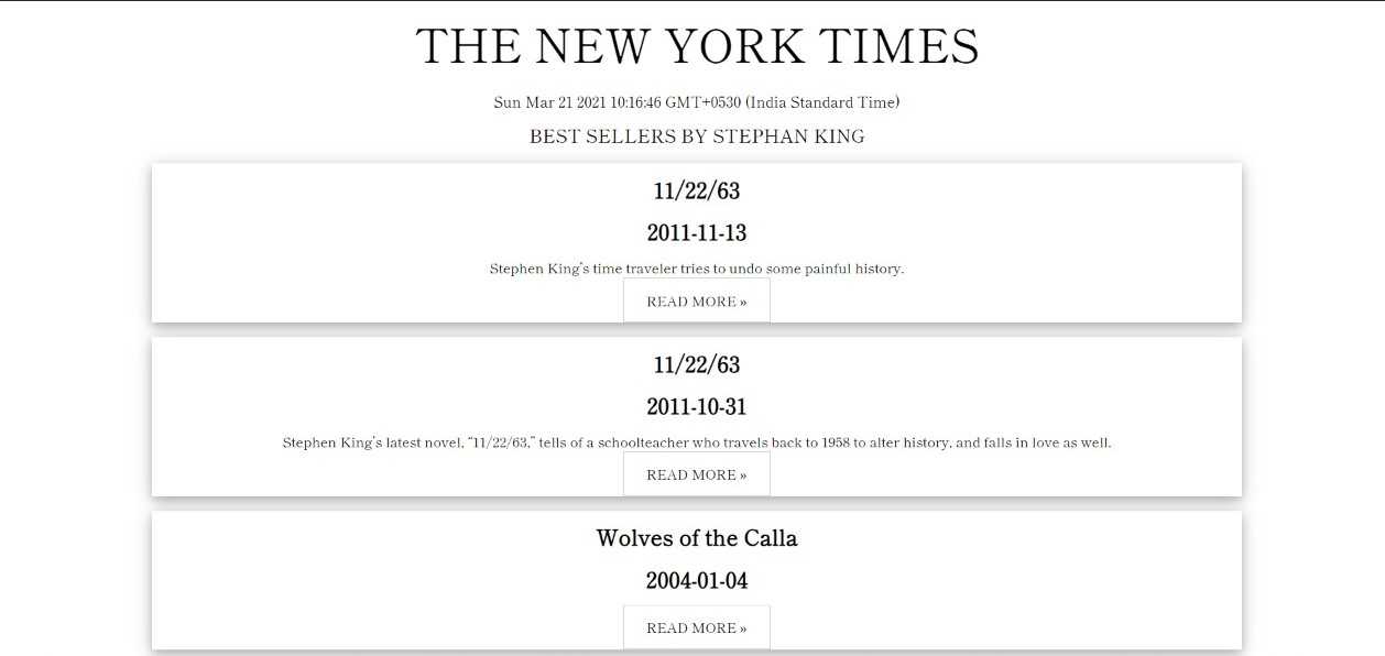 The New York Times Best Sellers